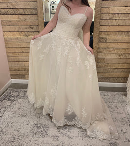 Stella York '6563' wedding dress size-10 PREOWNED