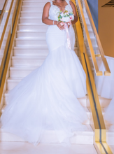 Load image into Gallery viewer, Pantora Bridal &#39;Mermaid cut&#39; wedding dress size-10 PREOWNED
