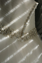 Load image into Gallery viewer, Rosa Clara &#39;Two&#39; size 12 used wedding dress  back view on hanger
