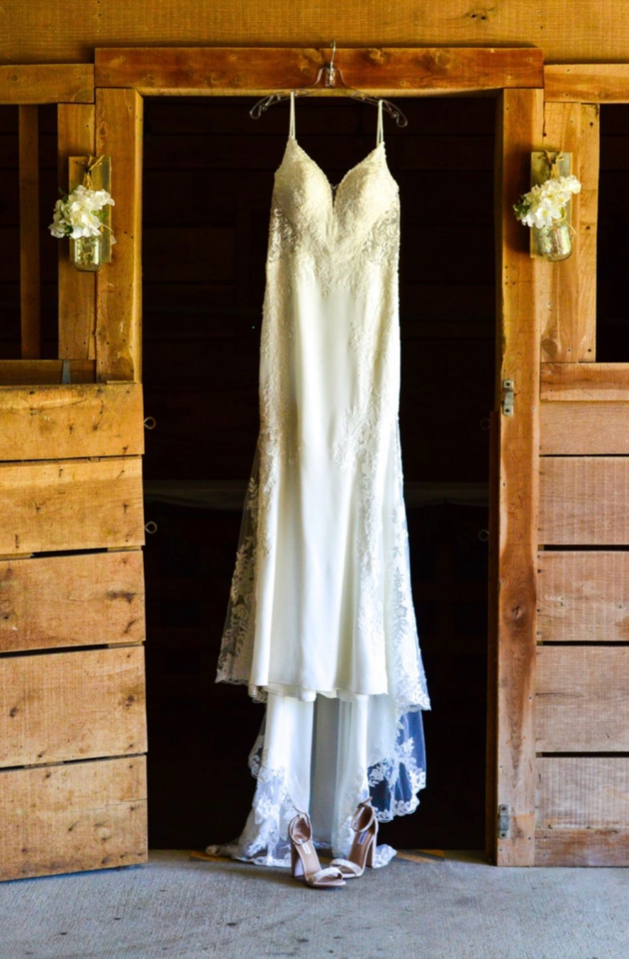 Stella York '7118' wedding dress size-08 PREOWNED