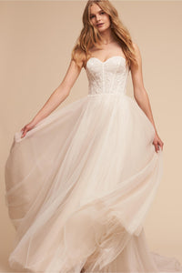 BHLDN 'Rowland' size 6 used wedding dress front view on model