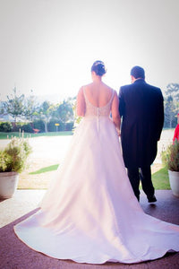 Mori Lee 'Maribella' size 12 used wedding dress back view on bride