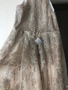 Galina Signature 'Allover Lace Applique Plus Size Ball Dress' wedding dress size-18 NEW