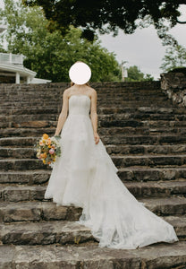 Amsale 'Quinton' wedding dress size-00 PREOWNED