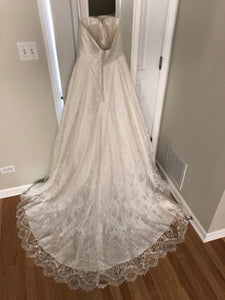 Kelly Faetanini 'Aster' size 10 new wedding dress back view on hanger