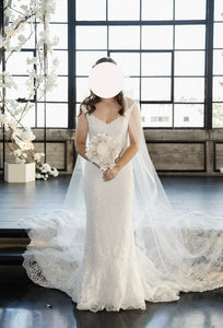 Ines Di Santo 'custom but based on Giselle skirt and Soarse bodice' wedding dress size-10 PREOWNED