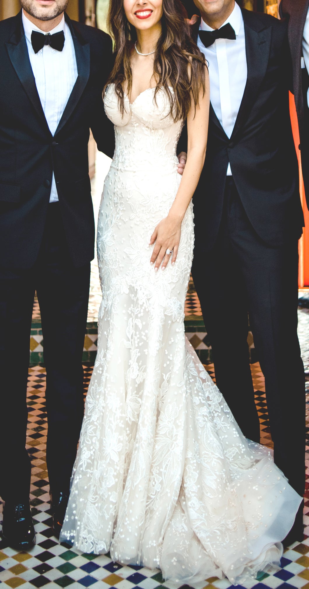 Galia Lahav 'Lydia' size 2 used wedding dress front view on bride