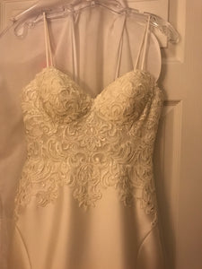 Essence of Australia 'Gorgeous' size 6 used wedding dress front view on hanger