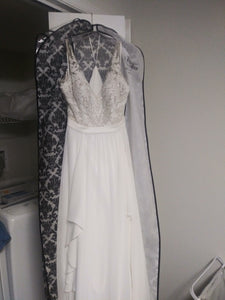 Jasmine 'F201007' size 6 sample wedding dress front view on hanger