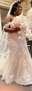 Essense of Australia 'D2819' wedding dress size-14 PREOWNED