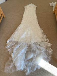 Casablanca 'Imperial' size 12 new wedding dress front view flat
