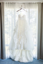 Load image into Gallery viewer, Hayley Paige &#39;Lulu&#39; size 6 used wedding dress front view on hanger
