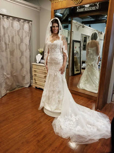 JUSTIN ALEXANDER '99007' wedding dress size-08 NEW