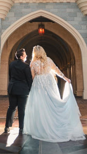 Anomalie 'Custom' wedding dress size-18 PREOWNED