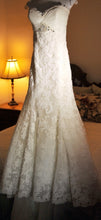 Load image into Gallery viewer, Enzoani &#39;Eva&#39; size 6 used wedding dress front view on hanger
