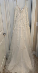 Stella York '6612' size 14 sample wedding dress back view on hanger