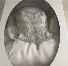 Load image into Gallery viewer, Amalia Carrara &#39;Beaded&#39; size 0 used wedding dress in box
