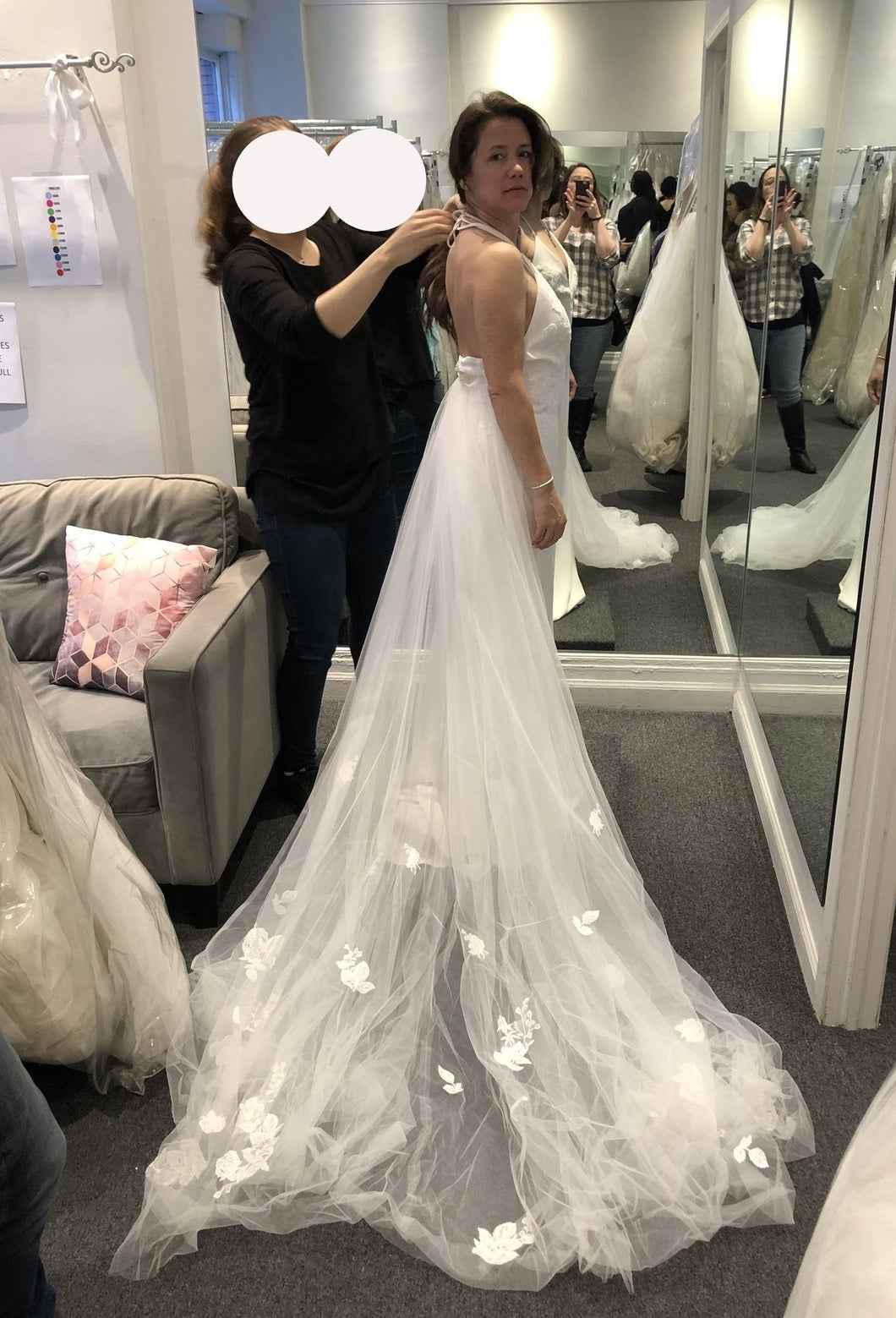 Amsale 'Olivia R253P' wedding dress size-04 SAMPLE