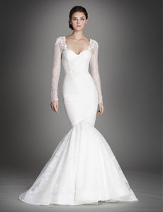 Lazaro '3560' size 10 new wedding dress front view on model