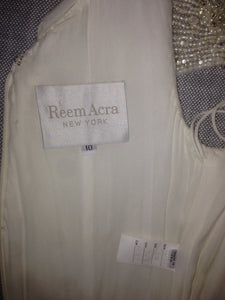 Reem Acra 'Olivia' size 10 used wedding dress view of tag