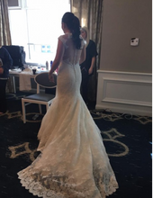 Load image into Gallery viewer, Kenneth Winston &#39;1609&#39; size 8 used wedding dress back view on bride
