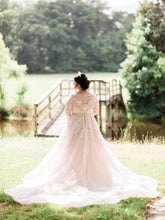 Load image into Gallery viewer, Hayley Paige &#39;Hayley&#39; size 20 used wedding dress back view on bride
