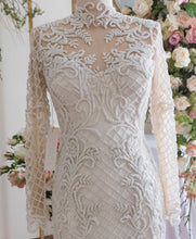 Load image into Gallery viewer, I Am Yulita Custom Long Sleeve Illusion Lace Trumpet
