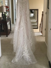 Load image into Gallery viewer, Casablanca &#39;Sequined Lace&#39; size 6 new wedding dress back view on hanger
