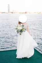 Load image into Gallery viewer, Hayley Paige &#39;Celine&#39; size 12 used wedding dress front view on bride
