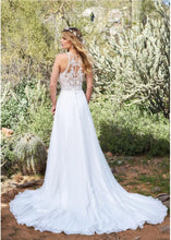 Load image into Gallery viewer, Justin Alexander &#39;Lilian West Collection&#39; size 14 new wedding dress back view on model
