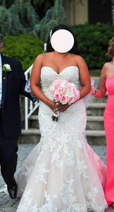 DANIELLE CAPRESE '113162XS' wedding dress size-14 PREOWNED