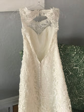 Load image into Gallery viewer, Custom &#39;DK&#39; size 10 new wedding dress back view on hanger
