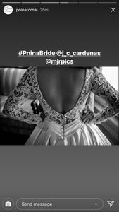 Pnina Tornai '5179-4422' size 14 used wedding dress back view on model