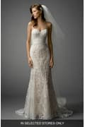 Watters 'Nyra' size 8 used wedding dress front view on model