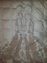 Load image into Gallery viewer, Maggie Sottero &#39;Autumn Lace&#39; size 6 used wedding dress front view flat
