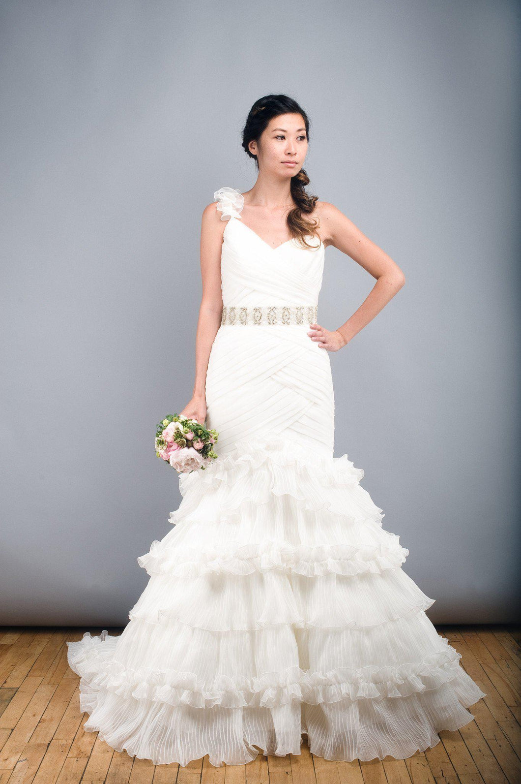St. Patrick Rosana One Shoulder Wedding Dress - St. Patrick - Nearly Newlywed Bridal Boutique - 1