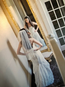  Demetrios 'Ilissa 900 RN 98249' size 2 used wedding dress back view on bride