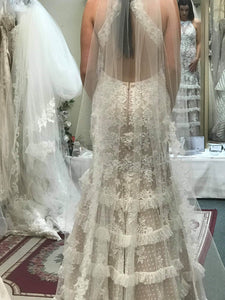 Mori Lee '99061' size 6 sample wedding dress back view on bride