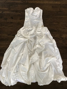 Demetrios 'CR119' size 10 new wedding dress full front view flat