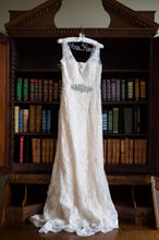 Load image into Gallery viewer, Martina Liana &#39;Charlotte&#39; size 10 used wedding dress back view on hanger
