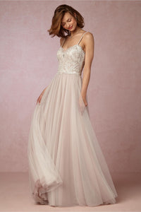 BHLDN 'Nina' size 4 used wedding dress front view on model