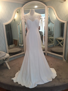 Lela Rose 'The Parish' size 10 sample wedding dress front view on mannequin