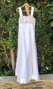 Melissa Sweet 'Beaded A-Line' size 16 used wedding dress front view on hanger