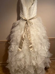 Justin Alexander 'Tiered Ruffle Dress' wedding dress size-12 NEW
