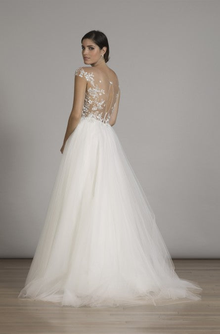 Lian Carlo '6839' size 14 new wedding dress back view on model