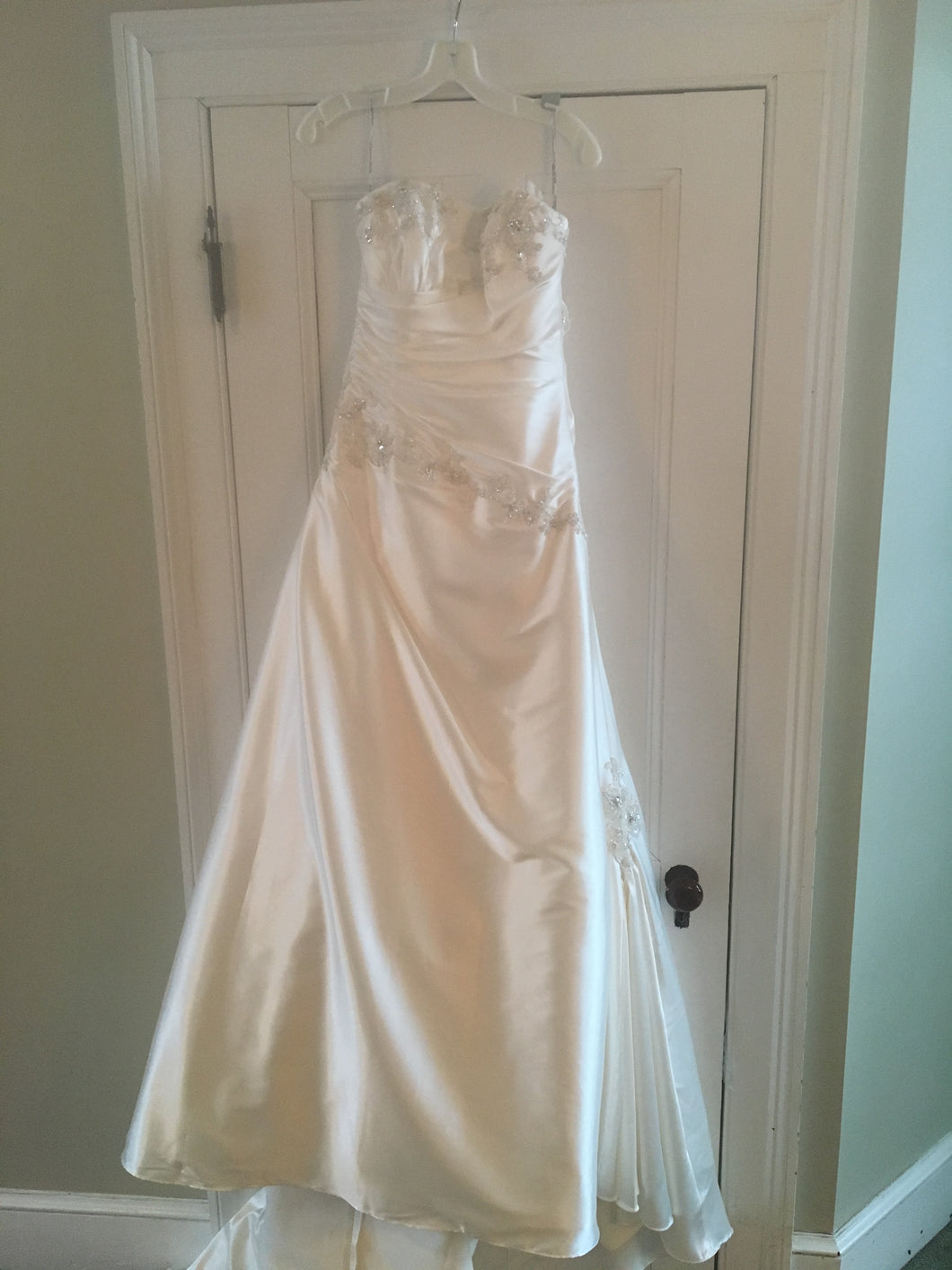 Maggie Sottero 'Alexandria' size 6 new wedding dress front view on hanger
