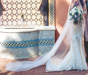 Galia Lahav 'Lydia' size 2 used wedding dress front view on bride