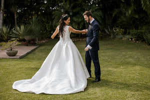Pronovias 'ELENCO' wedding dress size-06 PREOWNED