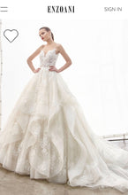 Load image into Gallery viewer, Enzoani &#39;Natassia&#39; size 2 used wedding dress front view on model
