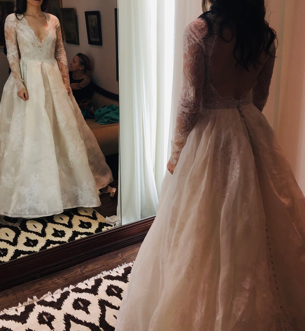 Monique Lhuillier 'Winslet' wedding dress size-02 PREOWNED